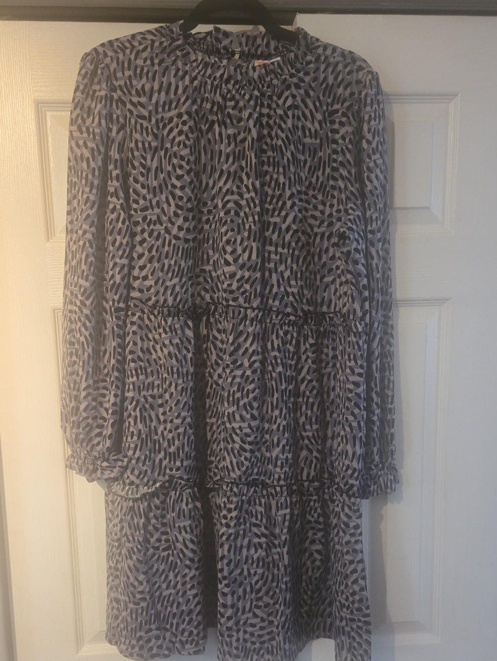Women's LulaRoe ANNABELLE Blue Patterned Tiered Skirt